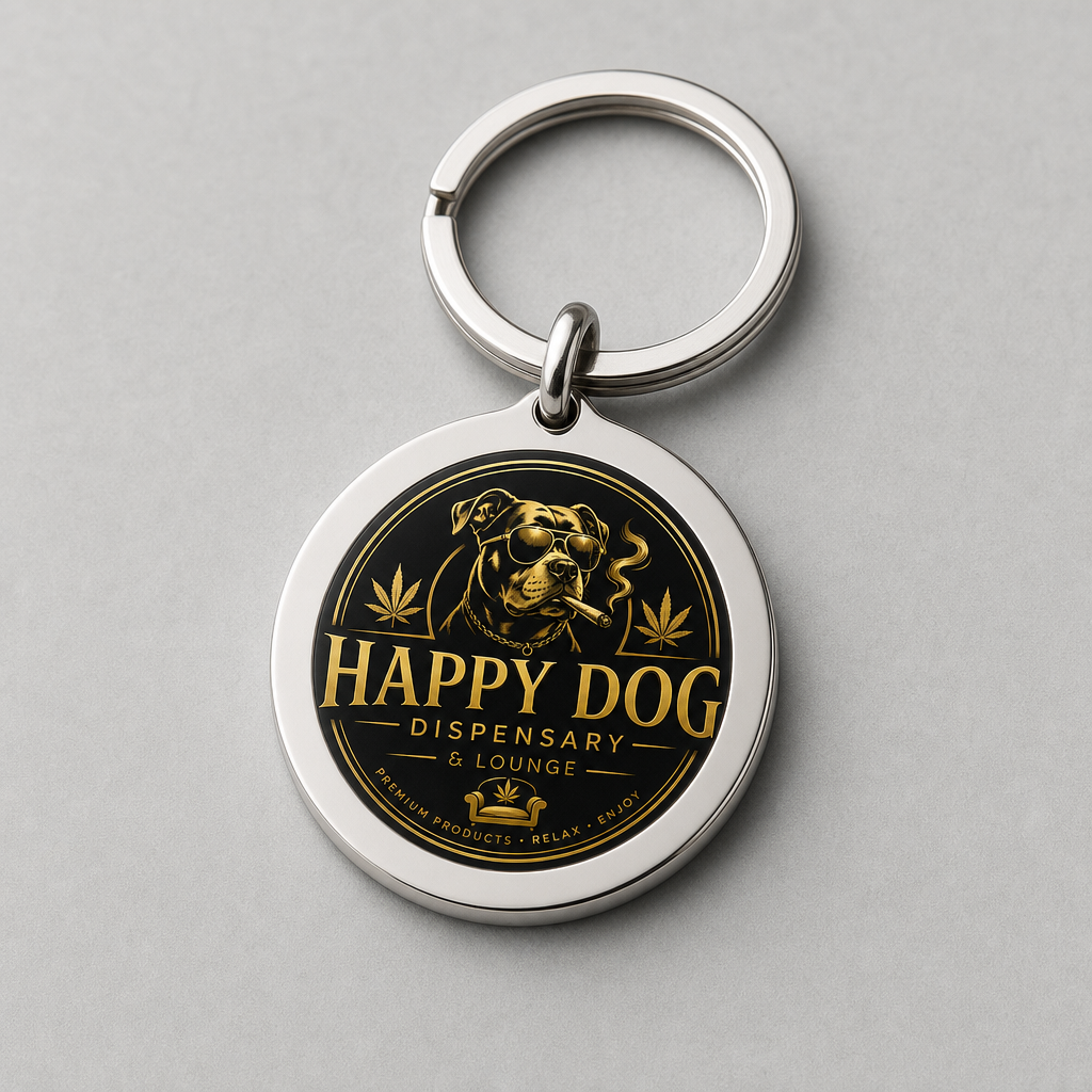 Happy Dog Keychain