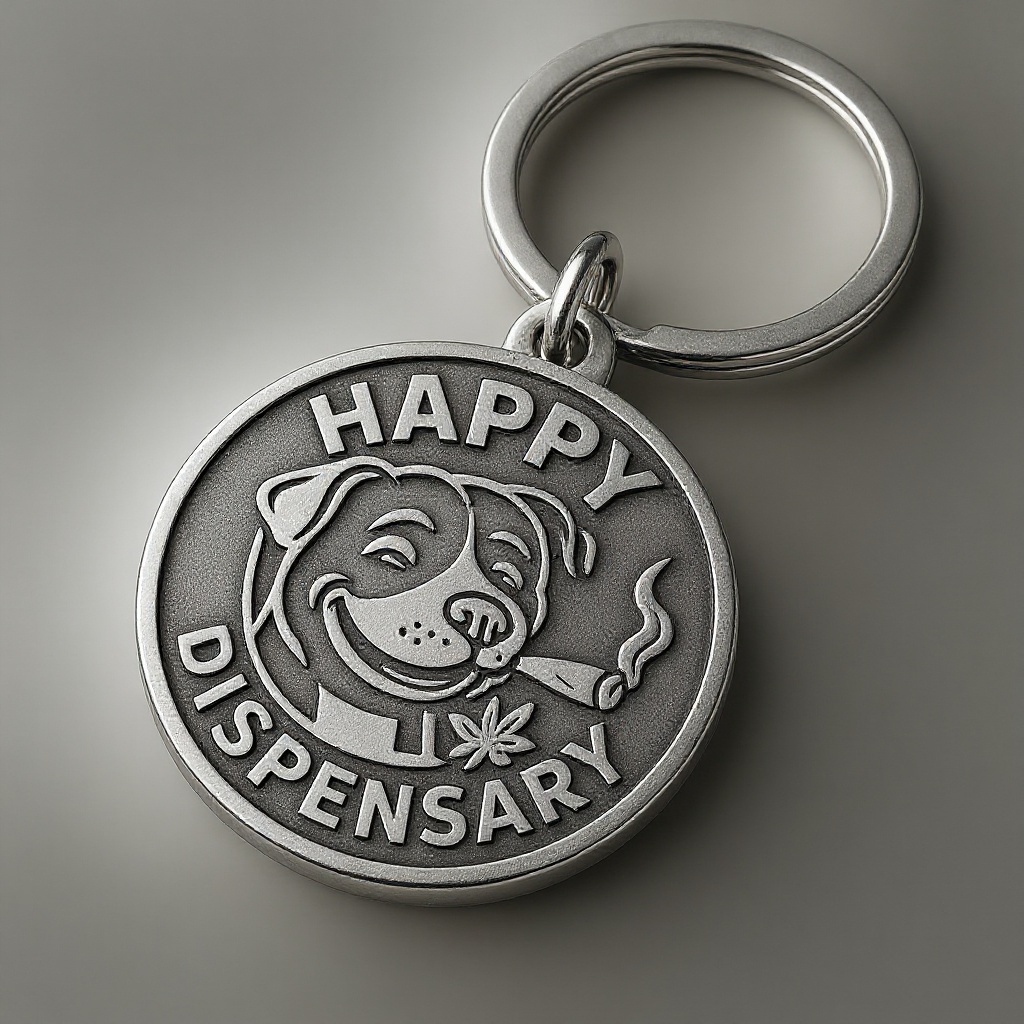 Happy Dog Keychain