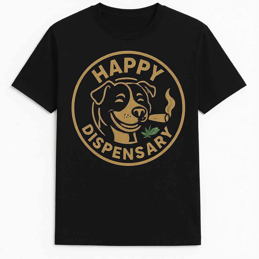 Happy Dog T-Shirt (Black)
